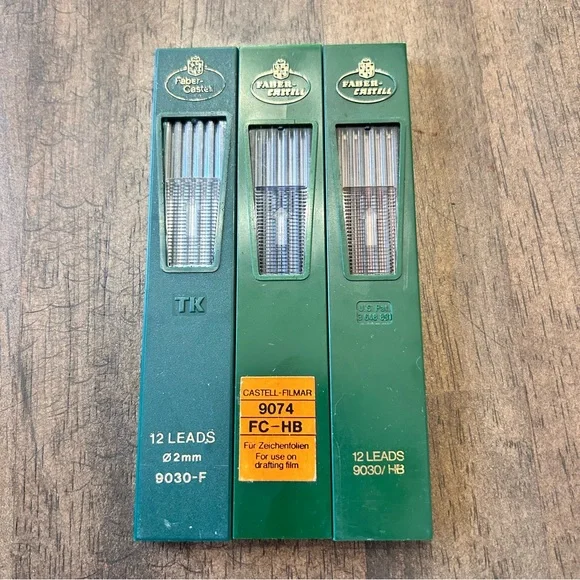 Vintage Faber-Castell Drawing Leads 9030/H, 9030/2H, 9030/HB, FC-HB, 9030-F - Picture 4 of 4